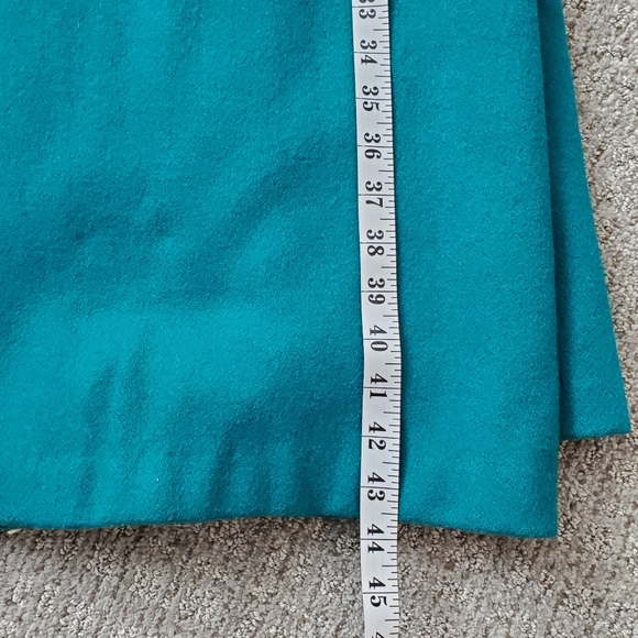 Vintage Union Made wool coat, turquoise,  women's size 14 - Picture 11 of 15